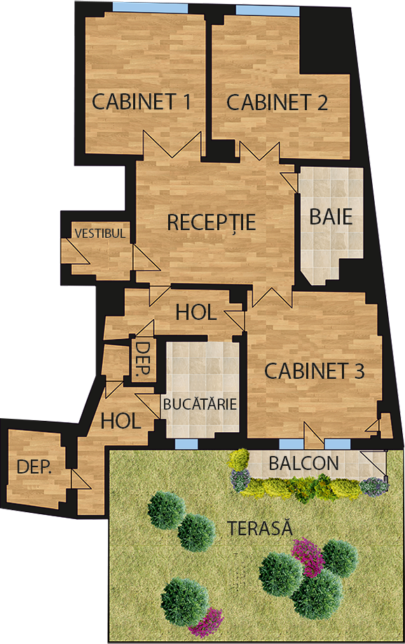 Plan cabinete de inchiriat - Armarium